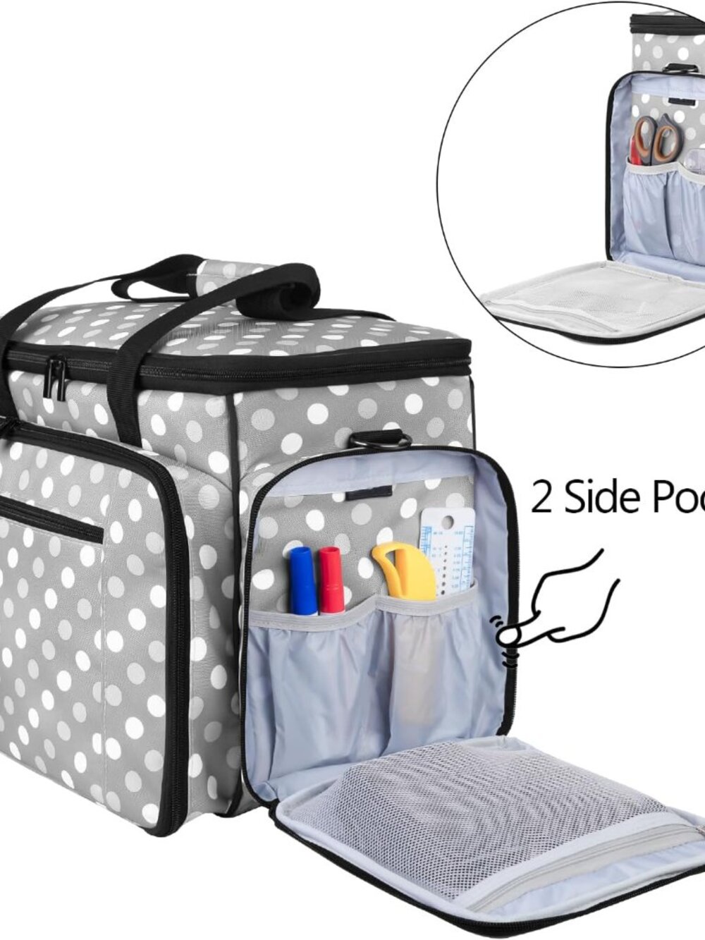 Sewing Machine Case with Removable Padding Pad, Travel Case for Sewing Machine a - Picture 5 of 8